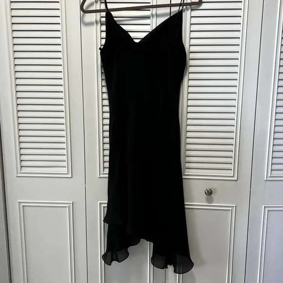 Jessica Black Asymmetrical Slip Dress - Picture 8 of 8